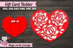 Gift Card Holder Tag. Valentine's Day Paper Cut Product Image 1