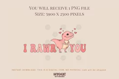 I Rawr You Sublimation | I Love You | Valentines Day | Dino Product Image 2