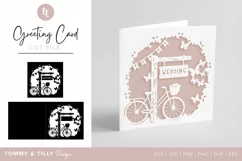Wedding Bike Card SVG for Cricut and Silhouette Product Image 1