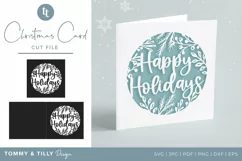 Happy Holidays Christmas Card SVG for Cricut and Silhouette Product Image 1
