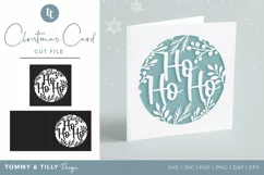 Ho Ho Ho Christmas Card SVG for Cricut and Silhouette Product Image 1