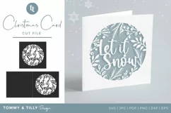 Let it Snow Christmas Card SVG for Cricut and Silhouette Product Image 1