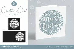 Merry Christmas Card SVG for Cricut and Silhouette Product Image 1