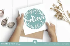 Believe Christmas Card SVG for Cricut and Silhouette Product Image 2