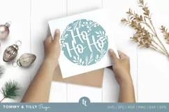 Ho Ho Ho Christmas Card SVG for Cricut and Silhouette Product Image 3