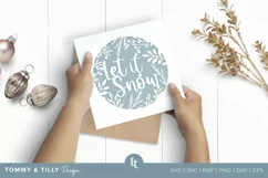 Let it Snow Christmas Card SVG for Cricut and Silhouette Product Image 3