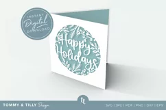 Happy Holidays Christmas Card SVG for Cricut and Silhouette Product Image 3
