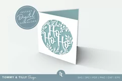 Ho Ho Ho Christmas Card SVG for Cricut and Silhouette Product Image 4