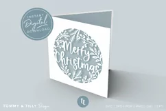 Merry Christmas Card SVG for Cricut and Silhouette Product Image 5