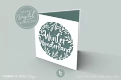 Winter Wonderland Christmas Card SVG for Cricut and Silhouet Product Image 2
