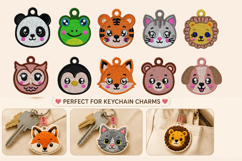 Animal bundle Embroidery Designs | pet keychain | 10 ITH Product Image 1