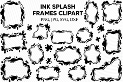 Splash &amp; Splatter Doodle Frames Bundle | Ink Blot Borders Product Image 1