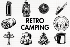 Retro Camping SVG PNG EPS Bundle 10 Vintage Cut Files Product Image 1
