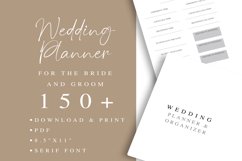 Wedding Planner Letter Size Serif Font Over 150 Pages Product Image 1