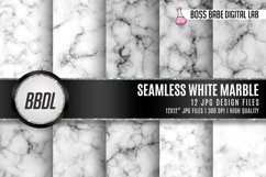 Seamless White marble digital paper Product Image 1