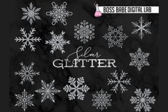 Silver snowflakes clip art Product Image 2