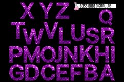 Purple Glitter Alphabet Clipart Product Image 2