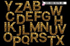 Gold Glitter Alphabet Clipart Product Image 2