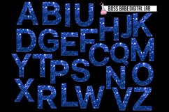 Blue Glitter Alphabet Clipart Product Image 2