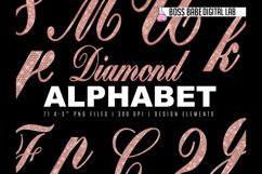 Rose Gold Diamond Alphabet Clipart Product Image 1