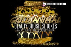 Gold Animal Print Brush Strokes Product Image 1