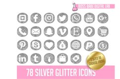 Silver Glitter Icon Kit Product Image 2