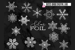 Silver snowflakes clip art Product Image 4