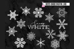 Silver snowflakes clip art Product Image 3