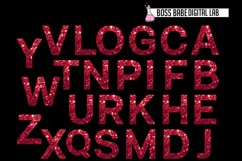 Red Glitter Alphabet Clipart Product Image 2