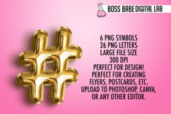 Rose Gold Foil Balloon Alphabet Clipart Product Image 3