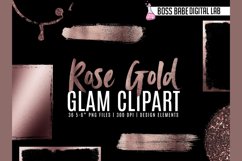 Glam Rose Gold Clipart Product Image 1
