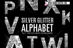 Silver Glitter Alphabet Clipart Product Image 1