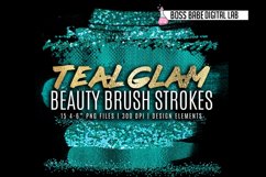 Teal Beauty Brush Strokes Product Image 1