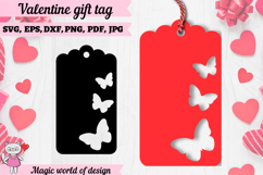St. Valentine's day gift tags papercut template Product Image 1