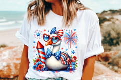 4th Goose PNG, Coquette Bow Png, 4th of July Png, Girly Png Product Image 1