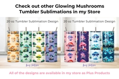 Bioluminescent Mushroom Seamless Tumbler Wrap 20oz Product Image 2