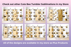 4 Honey Bee Tumbler Wrap 20 oz Seamless Pattern Hand Drawn Product Image 2