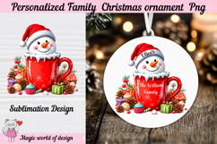 Snowman Family Christmas Ornament PNG Product Image 1