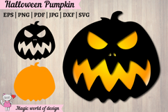 Halloween Pumpkin SVG for Cricut Silhouette Product Image 1