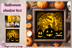 Halloween Shadow Box SVG, Layered Paper Cut File, pumpkins Product Image 2