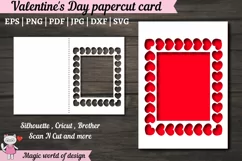 Valentines day card svg, Paper Cut Card svg Product Image 1