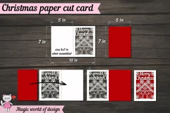 Merry Christmas gingerbread house Paper Cut Card svg Product Image 2