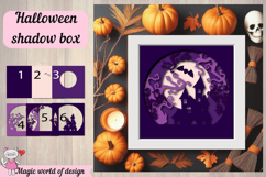 Spooky House Halloween Shadow Box svg, Layered Paper cute Product Image 3