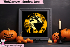 Halloween Shadow Box SVG, Layered Paper Cut File, Spooky 3D Product Image 4
