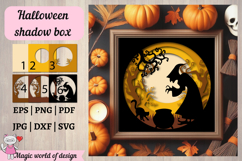 Halloween Shadow Box SVG, Layered Paper Cut File, Spooky 3D Product Image 5