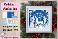 Christmas Deer Shadow Box SVG, Svg For Cricut Product Image 2