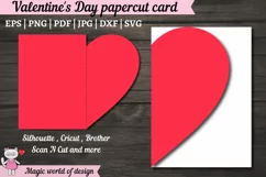 Valentines day card svg, Paper Cut Card svg Product Image 1