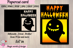 Funny ghost svg, Happy Halloween Layered Card svg Product Image 1