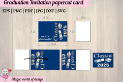 2025 Graduation Invitation Card svg, Class of 2025 Cut Files Product Image 2