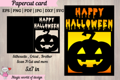 Horrible pumpkin svg, Happy Halloween Card svg for Cricut Product Image 1
